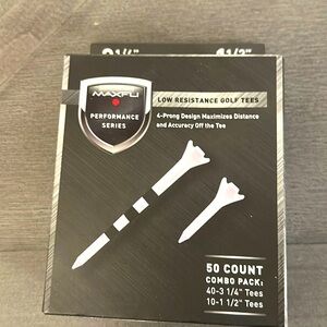 Maxfli Performance Series Low Resistance Golf Tees. Pack of 50